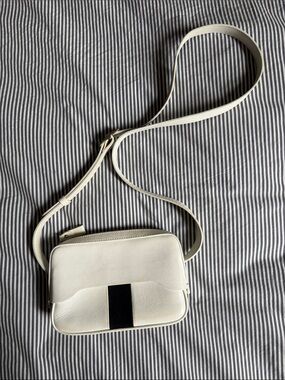 Tibi Small Garçon Bebe Bag in White with Black